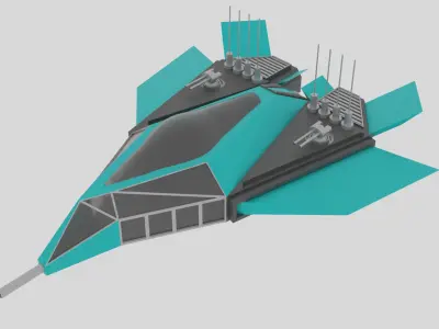 Jupiter - S Spaceship Low-poly 3D model