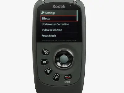 Kodak PlaySport ZX5 pocket camcorder Low-poly 3D model