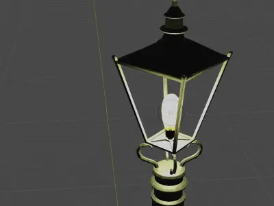 Street Lamp Low poly 4K PBR Textures Game Ready Low-poly 3D model
