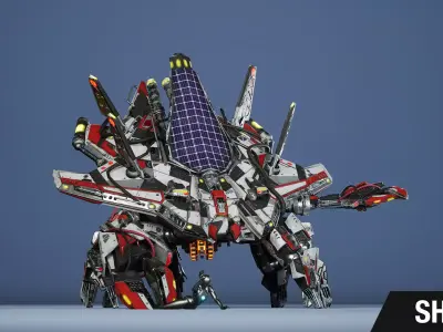 Sci-Fi Crab Low-poly 3D model