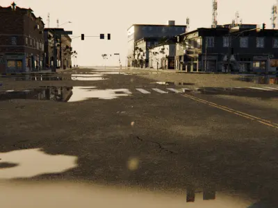  City Downtown Street Model - High-Detail Urban Environment 3D model