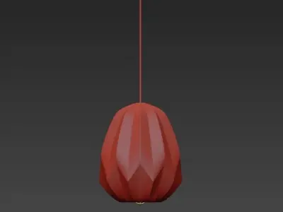 MEDDEL origami lamp with flower 3D model