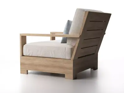 Belvedere Luxe Lounge Chair 3D model