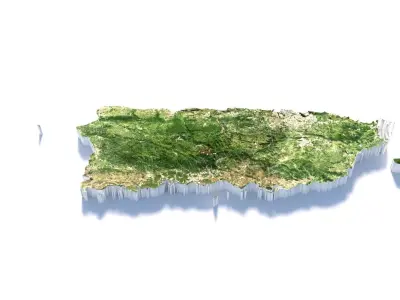 Puerto Rico Terrain Country 3D model