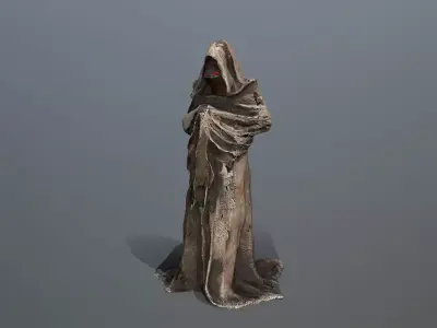 old statue Low-poly 3D model