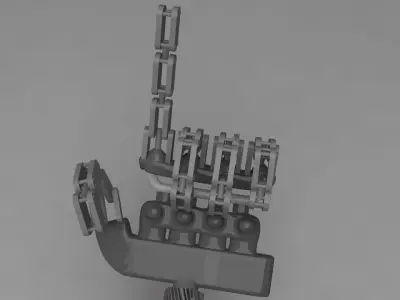 Robotic arm Low-poly 3D model