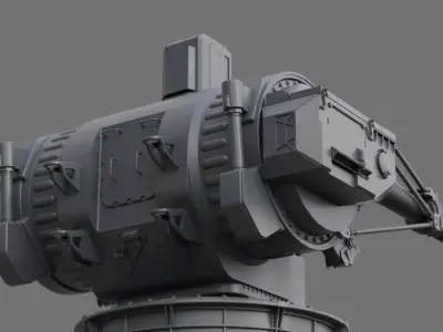 sci fi turret  3D model