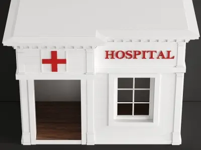 Children playhouse Hospital for kids 3D model