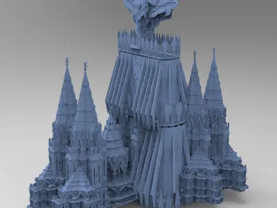 Angelic Cathedral High Rise Mass structure 9 3D model