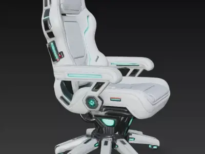 Futuristic Sci-fi Chair Low-poly 3D model purchase