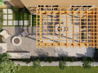 Garden Landscape 3D Model - SketchUp and Lumion Scene 3D model 3D model