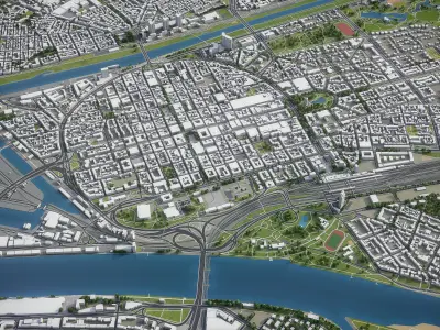 Mannheim Low-poly 3D model