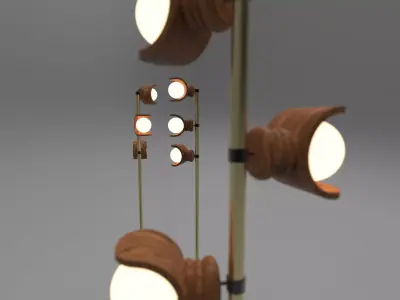 Modern Lighting Fixture 3D Model Set  3D model