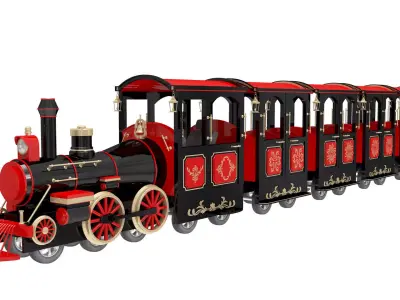 Amusement Park Train 3D model