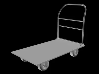 trolley hand truck Low-poly 3D model