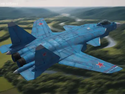  Sukhoi Su 47 Berkut Russian Supersonic Jet Fighter Rigged 