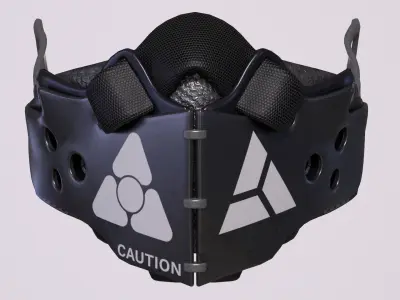 Facemask Techwear Scifi Cyberpunk Low-poly 3D model