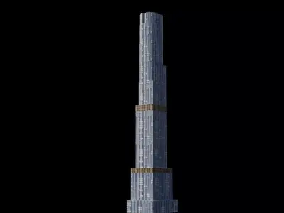 Hudson Yards 35 - NYC Low-poly 3D model