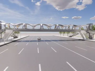 Pedestrian Bridge -B2 3D model