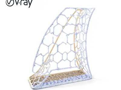 Modern Hexagonal Wireframe Decor Model Pack Low-poly 3D model