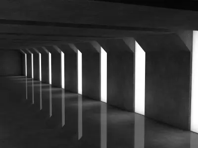 Sci Fi Tunnel 3D model 41
