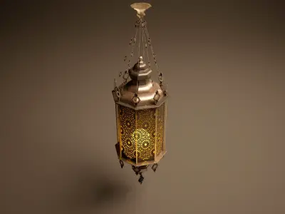 antique lantern Islamic lighting lamp  3D model