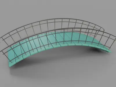 Cartoon Bridge 8 3D model