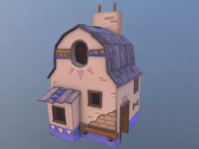 Raizh hut Low-poly 3D model