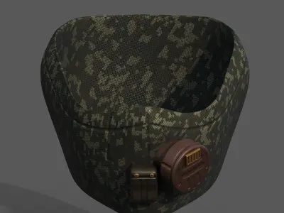 gas mask sci fi millitary combat low poly Low-poly 3D model