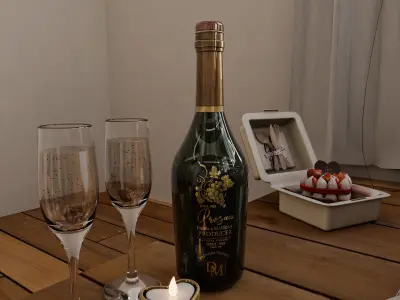 Valentines Nook Blender Scene - DAY 3D model