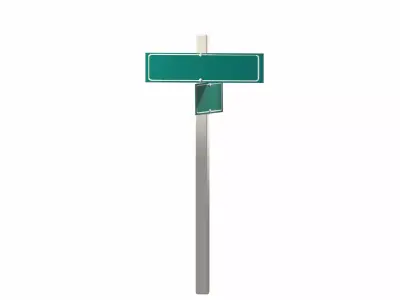 Street Sign Post Low-poly 3D model