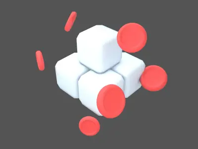 Blood Sugar Levels Icon V1 001 Low-poly 3D model
