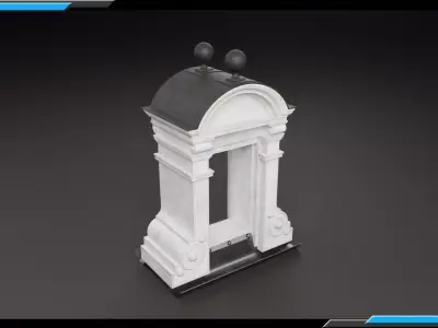 Building Architecture Element Textured Base Mesh 01 Low-poly 3D model