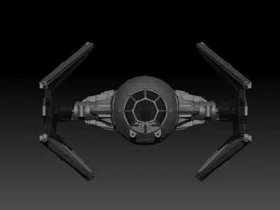Tie Interceptor 6 inch Scale Vehicle Star Fighter 3D print model