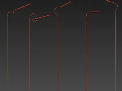 Led Floor Lamp Collection 3D model