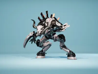 SciFi Beast06 Bull Low-poly 3D model