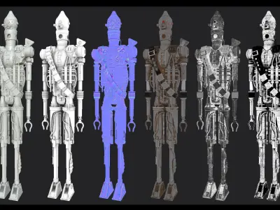 IG-88 Low-poly 3D model
