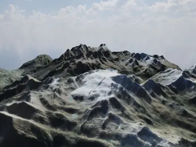 Mountain landscape 3D model purchase