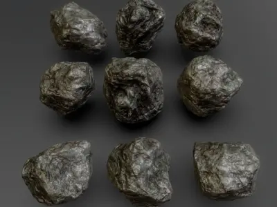 Rocks Bundle Low-poly 3D model