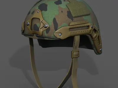 Helmet military combat scifi futuristic military  Low-poly 3D model
