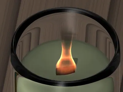 Wood Wick Candle 3D print model