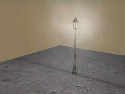 Lampposts street 3D model
