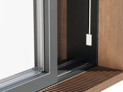 Panoramic glazing windows 008  Low-poly 3D model