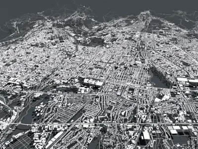 Cityscape Alma Ata Kazakhstan 3D model