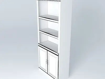 BookCase with two doors Free 3D model