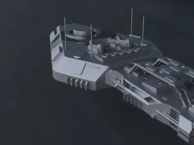 spaceship scifi spacecraft alien planet transporter  3D model