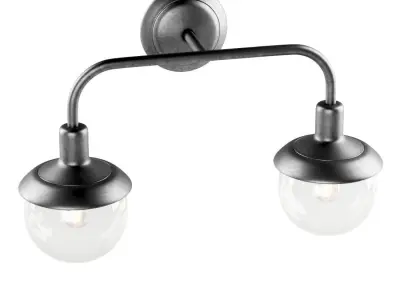 Double metal wall lantern 3D model