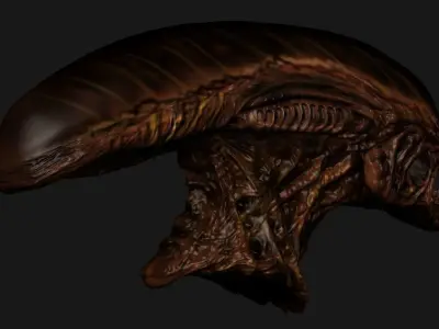 Alien Resurrection Warrior head 3D model