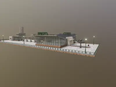 Cafe Pripyat restaurant before 1986 3D model