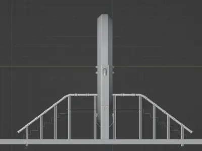 SCI-FI Portal NOT TEXTURED Low-poly 3D model